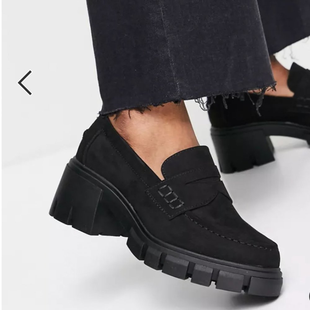 mid heeled loafers